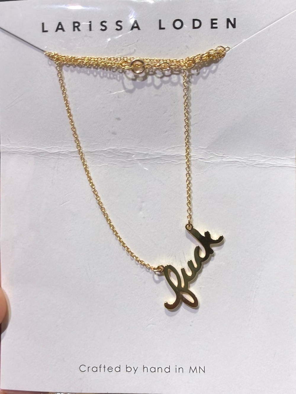 NEW - Larissa Loden F*CK SCRIPT NECKLACE - Picture 6 of 8